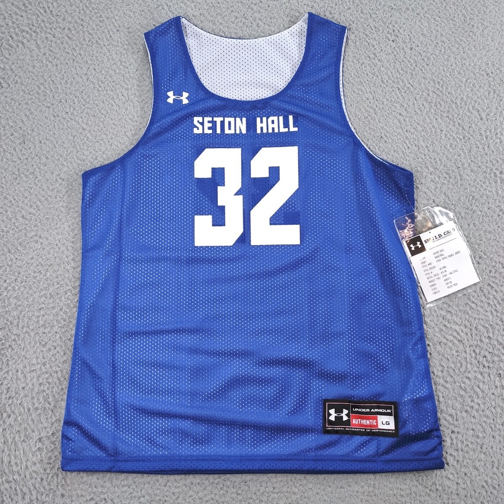 Seton Hall Basketball Practice Jersey Women Large Blue White Under Armour